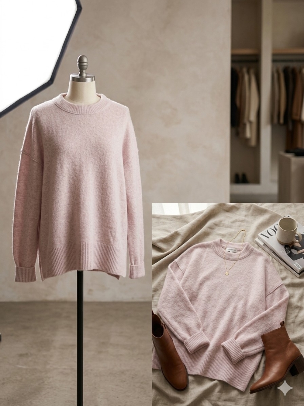 aerie Soft Blush Crewneck Sweater